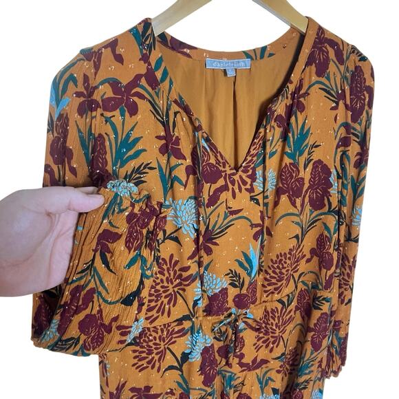 DANIEL RAINN Women’s Macie Copper Floral Mini Dress size medium - Picture 6 of 8